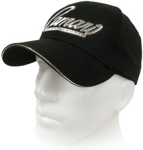 John Rock Star Camaro Chrome Metal Look Logo Black Baseball Hat in Saudi Arabia