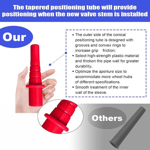 Quick Change Car Tire Valve Tool Kit, Tire Valve Stem Core Remover with 5 TR413 Valves & 4-Way Valve Tool, Quickly Replacement Tools for Replacing Leaky Valves on Car Truck Motorcycle (Red) in Saudi Arabia