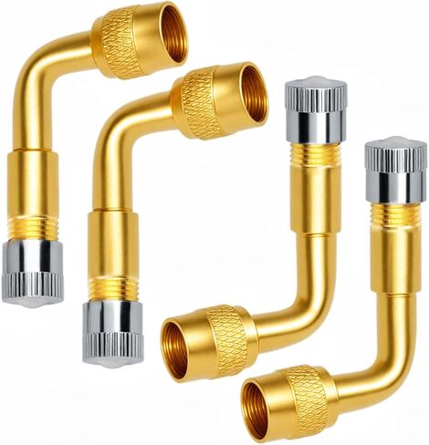 4 قطع صمام تمديد جذع ، امتداد صمام 90 درجة امتدادات الجذعية محول Valvestem لسيارات الركاب عجلات مزدوجة ، RV ، عربة ، الدراجات ، الدراجات النارية والمقطورات in Saudi Arabia