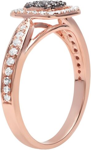 Dazzlingrock Collection 0.55 Cttw 18K Solid Gold Round Champagne & White Diamond Womens Engagement Ring in Saudi Arabia