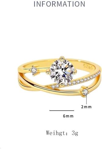 S925 Sterling Sliver هندسة وعد الوعد مع خاتم الماس 0.8 قيراط | D-Color VVS1 Clarity Cut Exclude | ملحق فريد وعصري in Saudi Arabia