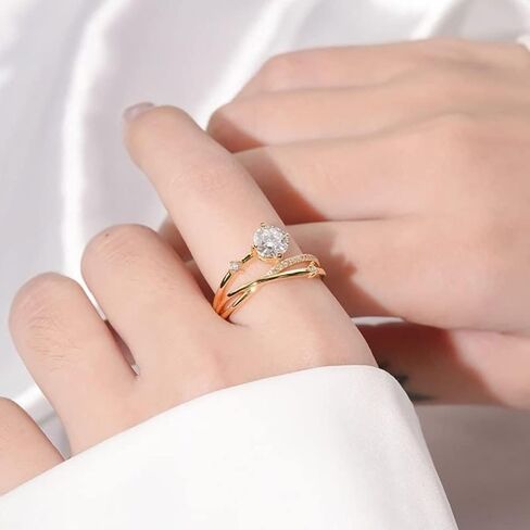 S925 Sterling Sliver هندسة وعد الوعد مع خاتم الماس 0.8 قيراط | D-Color VVS1 Clarity Cut Exclude | ملحق فريد وعصري in Saudi Arabia