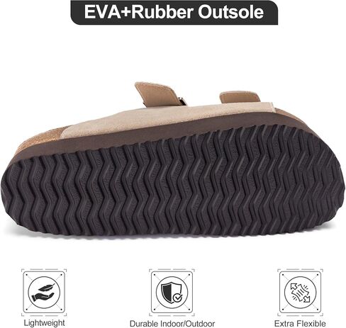 Platform Sandals Women Suede Sandals Arch Support Summer Slides with Adjustable Buckle Open Toe in Saudi Arabia
