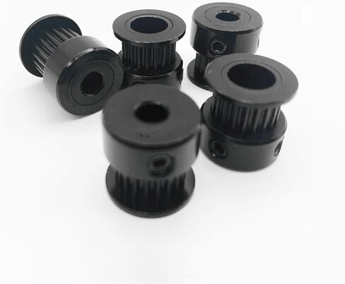 3D Printer Parts GT2 Black Timing Belt Pulley 2GT 20 Tooth Aluminum Hole 3/3.17/4/5/6/6.35/8mm Width 6/9/10mm 2GT Round Pulley(6mm) in Saudi Arabia