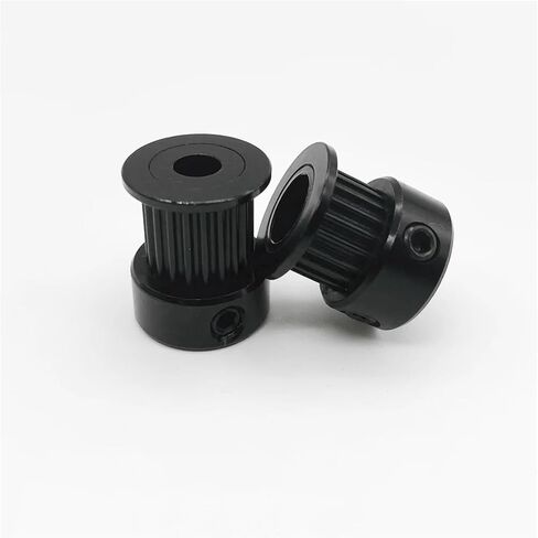 3D Printer Parts GT2 Black Timing Belt Pulley 2GT 20 Tooth Aluminum Hole 3/3.17/4/5/6/6.35/8mm Width 6/9/10mm 2GT Round Pulley(6mm) in Saudi Arabia