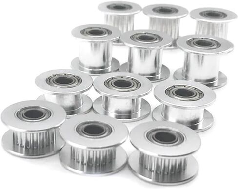GT2 Timing Pulley Idler 22T 24T 25T 26T 28T 30T 32 Toothed Belt Bearing Aperture 3/4/5/6/7/8/9mm Synchronous Pulley Width 6/10mm(8mm with Teeth,25 Teeth_10MM) in Saudi Arabia