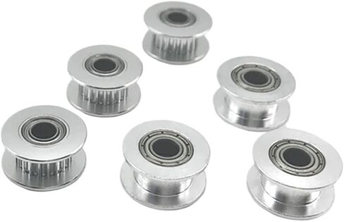 GT2 Timing Pulley Idler 22T 24T 25T 26T 28T 30T 32 Toothed Belt Bearing Aperture 3/4/5/6/7/8/9mm Synchronous Pulley Width 6/10mm(8mm with Teeth,25 Teeth_10MM) in Saudi Arabia