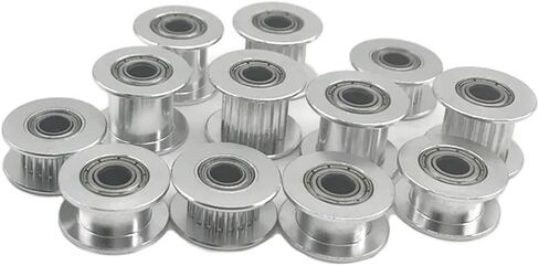 GT2 Timing Pulley Idler 22T 24T 25T 26T 28T 30T 32 Toothed Belt Bearing Aperture 3/4/5/6/7/8/9mm Synchronous Pulley Width 6/10mm(8mm with Teeth,25 Teeth_10MM) in Saudi Arabia