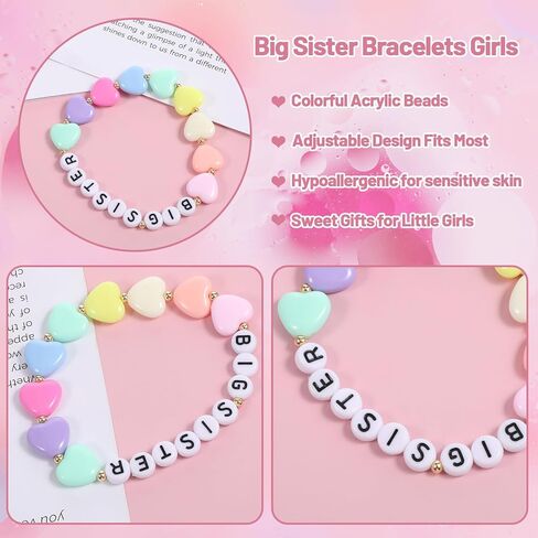 2 PCS سوار أخت كبير ملونة لبعض أخت إعلان ابنة ابنة ابنة أخت عيد ميلاد عيد الميلاد عيد الهالوين هدية جديدة in Saudi Arabia