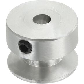 PATIKIL V-Belt Pulley, 4mm Fixed Bore 20mm Outer Dia Single Groove Pulley Wheel Aluminum Alloy V-Groove Drive Pulley for Motor Shaft 1-3MM PU Round Belt in Kuwait