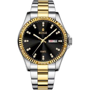 فاخر الرجال الكوارتز مشاهدة الفولاذ المقاوم للصدأ التقويم الأسبوعي للرجال الأزياء ليلة الضوء الذهب مقاوم للماء B3 in Kuwait