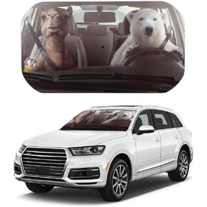 كرتون عيون السيارة مظلة شمس الظل للسيارة ، طائرة طبيعية للطي ، دائرة الزجاج الأمامي مع مقبض قابل للانحناء ، حافة الشمس الزجاجية لمعظم المركبات in Kuwait