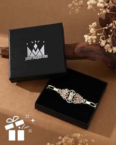 J & H Diaguvelo Virgin Mary Bracelet for Women Catholic Trendy Cubic Zirconia Christian Dainty Charm Rhinestone Gold Jewelry Mujer Virgen de Guadalupe Pulseras Holy Gifts in Saudi Arabia