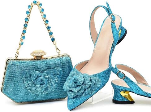 Womens 2025 Satin Clut Base Bage Wedding Wedding Shoes String Rhinestone Luxury Party Pumps وحقيبة مسائية مطابقة in Kuwait