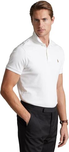 Polo Ralph Lauren Men Medium Fit Interlock Polo Shirt, GreenHtr, XXL in Saudi Arabia