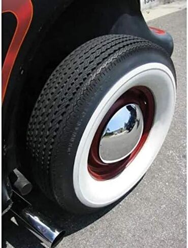 Speedway Motors Baby Moon Chrome Hubcaps for Smooth Steel Wheels, Set of 4, Fit 15" Smooth Steel Wheels and Feature Snap-In Assembly, Caps are 8-1/4" O.D in Saudi Arabia