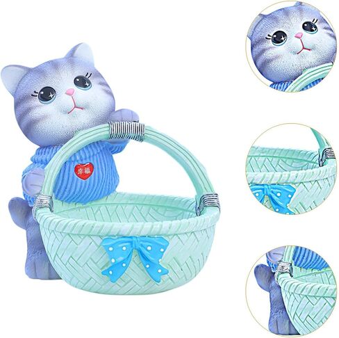 Cat Tray Resin Statue Tray Home Decor Modern Candy Dish Key Bowl Cat Figure for Cabinet Bedroom Shelf Candy Jewelry, Style A in Saudi Arabia