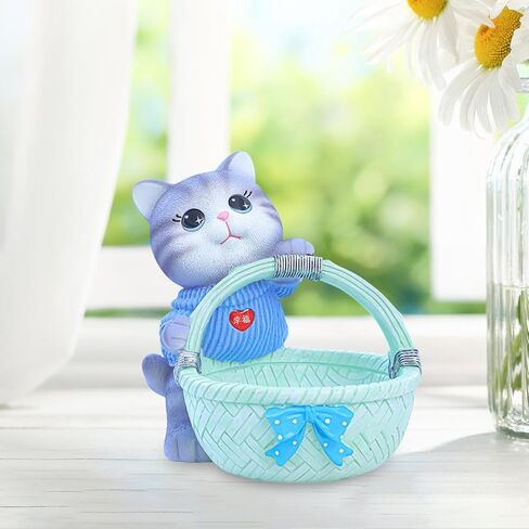 Cat Tray Resin Statue Tray Home Decor Modern Candy Dish Key Bowl Cat Figure for Cabinet Bedroom Shelf Candy Jewelry, Style A in Saudi Arabia