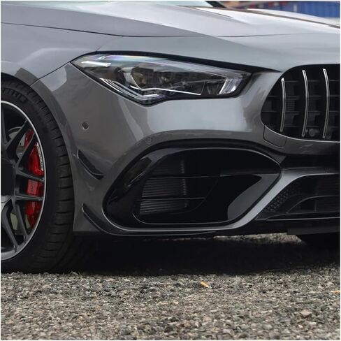 CLA 45 FOG LAMP GRILLE TRIM AIR Blade متوافق مع Benz C118 W118 CLA45 AMG 2020-2023 المفسد الجانبي الأمامي المفسد الكانارد (6 أجزاء) in Kuwait