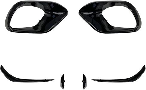 CLA 45 FOG LAMP GRILLE TRIM AIR Blade متوافق مع Benz C118 W118 CLA45 AMG 2020-2023 المفسد الجانبي الأمامي المفسد الكانارد (6 أجزاء) in Kuwait