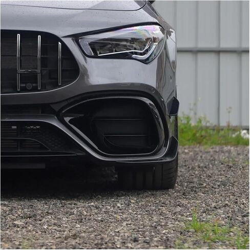 CLA 45 FOG LAMP GRILLE TRIM AIR Blade متوافق مع Benz C118 W118 CLA45 AMG 2020-2023 المفسد الجانبي الأمامي المفسد الكانارد (6 أجزاء) in Kuwait
