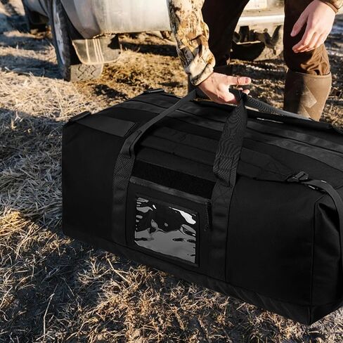 130L Tactical Travel Duffle Bag Large Capacity Waterproof Full-Access Opening Foldable Military Backpack Travel for Outdoor Camping Hunting Weekender Gym Traveling Workout Deployment in Saudi Arabia