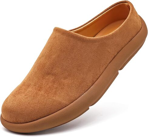 LCQL Men Breathable Slides Slipper Leather Mules and Clog Summer Outdoor Indoor Flat Loafers Size 7-12 in Kuwait