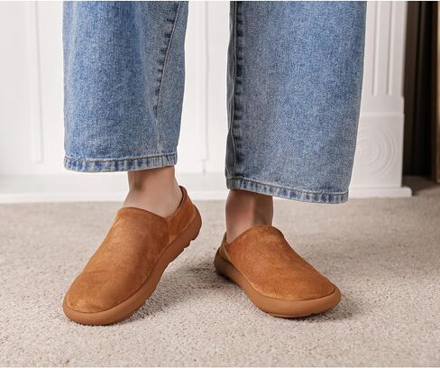 LCQL Men Breathable Slides Slipper Leather Mules and Clog Summer Outdoor Indoor Flat Loafers Size 7-12 in Kuwait