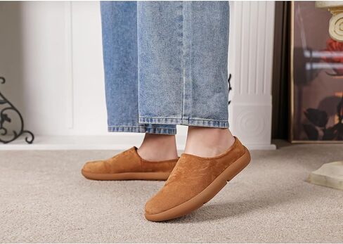 LCQL Men Breathable Slides Slipper Leather Mules and Clog Summer Outdoor Indoor Flat Loafers Size 7-12 in Kuwait