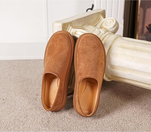 LCQL Men Breathable Slides Slipper Leather Mules and Clog Summer Outdoor Indoor Flat Loafers Size 7-12 in Kuwait