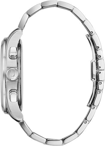 Bulova Men's Classic Wilton 3-Hand 21-Jewel Watch, 60 Hour Power Reserve, Luminous Hands, Open Aperture, Roman Numeral Markers Domed Sapphire Crystal, 43mm, Stainless Steel/Black Dial in Saudi Arabia
