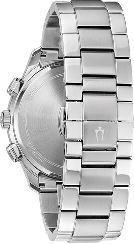 Bulova Men's Classic Wilton 3-Hand 21-Jewel Watch, 60 Hour Power Reserve, Luminous Hands, Open Aperture, Roman Numeral Markers Domed Sapphire Crystal, 43mm, Stainless Steel/Black Dial in Saudi Arabia