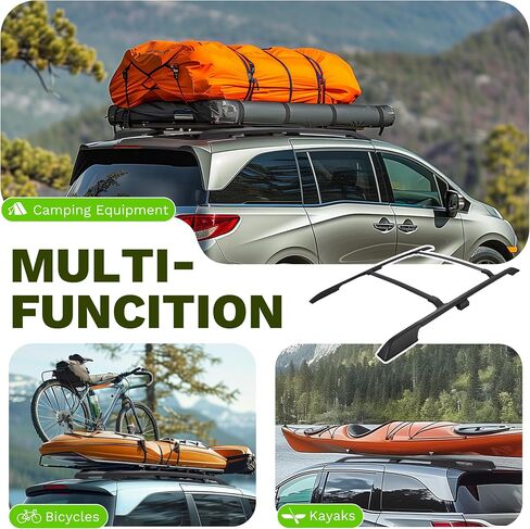 Hecasa Rooftop Cross Bar & Side Rails متوافقة مع 2011-2017 Honda Odyssey Luggage Rack 150 رطل الألومنيوم 4pcs in Saudi Arabia