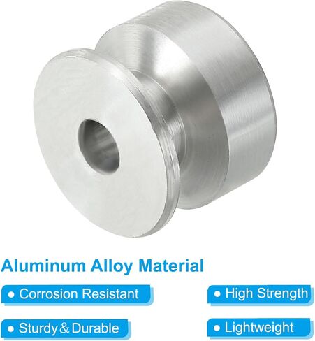 بكرة حزام على شكل حرف V من باتيكل، تجويف ثابت 8 مم 20 مم ضياء خارجي عجلة بكرة أخدود واحدة من سبائك الألومنيوم على شكل حرف V لبكرة محرك لعمود المحرك 1-3 مم حزام دائري من البولي يوريثان in Kuwait