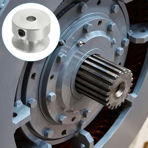 بكرة حزام على شكل حرف V من باتيكل، تجويف ثابت 8 مم 20 مم ضياء خارجي عجلة بكرة أخدود واحدة من سبائك الألومنيوم على شكل حرف V لبكرة محرك لعمود المحرك 1-3 مم حزام دائري من البولي يوريثان in Kuwait