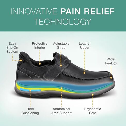 Orthofeet Men's Orthopedic Xavier Hands-Free Slip On Casual Shoes in Saudi Arabia