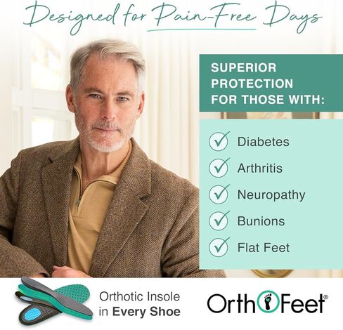 Orthofeet Men's Orthopedic Xavier Hands-Free Slip On Casual Shoes in Saudi Arabia