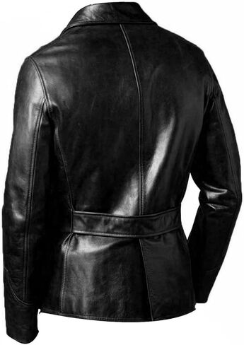 Leather Jacket Men | Vintage Four Pocket Genuine Leather Jacket | Shirt Collar Five Buttons Mens Leather Jacket in Saudi Arabia