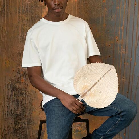 Luozzy 2 Pack فيتنام فيتنام المنسوجة يدويًا على شكل قلب من الخيزران مروحة طبيعية تبريد يدويًا لحفل الزفاف ديكور المنزل الصيف الأساسي in Kuwait