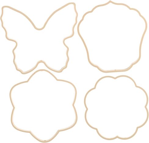 Happyyami DIY Fan 4pcs Chinese Plastic Frames for Hand Fan Making Butterfly Crown Shapes Wedding Decor in Saudi Arabia