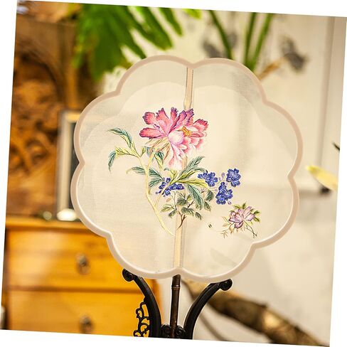 Happyyami DIY Fan 4pcs Chinese Plastic Frames for Hand Fan Making Butterfly Crown Shapes Wedding Decor in Saudi Arabia
