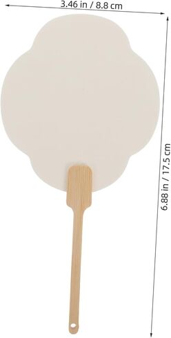 Veemoon Lacquer Hand Fan Craft Kit Blank Folding Fans for Weddings Parties and Manual Painting Projects Portable Decorative Accessory in Saudi Arabia