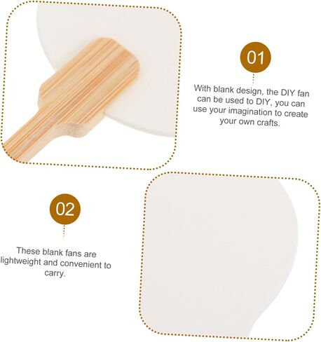 Veemoon Lacquer Hand Fan Craft Kit Blank Folding Fans for Weddings Parties and Manual Painting Projects Portable Decorative Accessory in Saudi Arabia