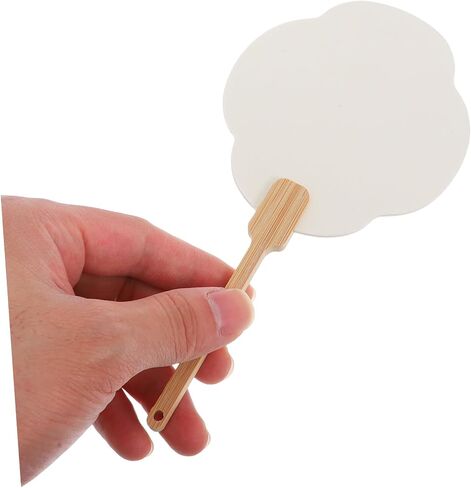Veemoon Lacquer Hand Fan Craft Kit Blank Folding Fans for Weddings Parties and Manual Painting Projects Portable Decorative Accessory in Saudi Arabia