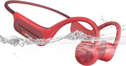 Wantek Bone Conduction Headphones,Open Ear Bluetooth Sport Headphones,Swimming Headphones Built-in 32GB MP3,Waterproof Headphones 8Hr Playtime for Swimming,Running,Cycling,Gym in Kuwait
