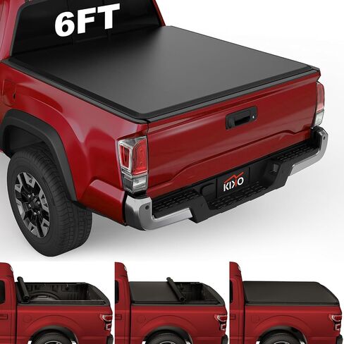 ‌kikito غطاء Tri-Fold Tonneau Hard Tri-Fold For 2016-2025 Toyota Tacoma 5ft Bed (59.8-60.5in) | تركيب مقاوم للماء وعدم الحفر in Kuwait