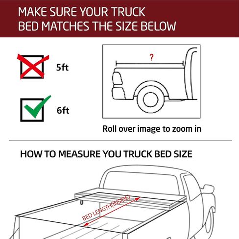‌kikito غطاء Tri-Fold Tonneau Hard Tri-Fold For 2016-2025 Toyota Tacoma 5ft Bed (59.8-60.5in) | تركيب مقاوم للماء وعدم الحفر in Kuwait