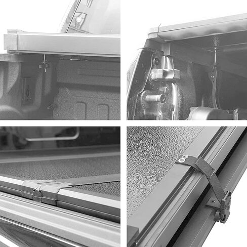 ‌kikito غطاء Tri-Fold Tonneau Hard Tri-Fold For 2016-2025 Toyota Tacoma 5ft Bed (59.8-60.5in) | تركيب مقاوم للماء وعدم الحفر in Kuwait