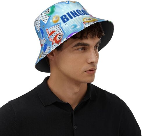 Bingo 2 Bucket Hat Unisex Fisherman Hats Summer Sun Cap Outdoor Travel Beach for Women and Men in Kuwait