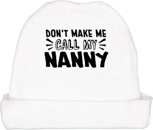 inktastic Don't Make Me Call My Nanny Baby Beanie Hat in Saudi Arabia